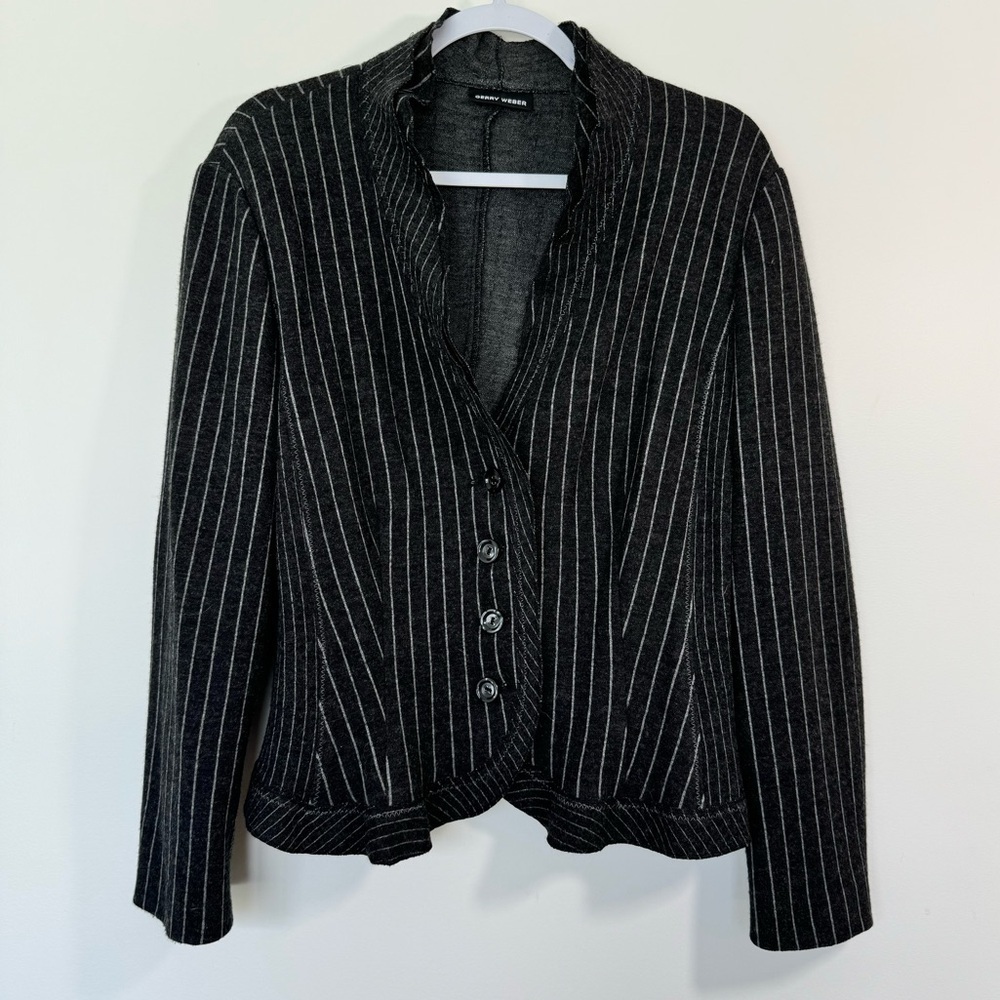 GERRY WEBER | Skirt Suit Set Tulip Skirt and Raw Edge Finishing Virgin Wool